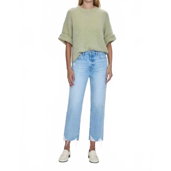 NEW PISTOLA cassie crop super high rise straight denim in leisure vintage - Picture 8 of 9